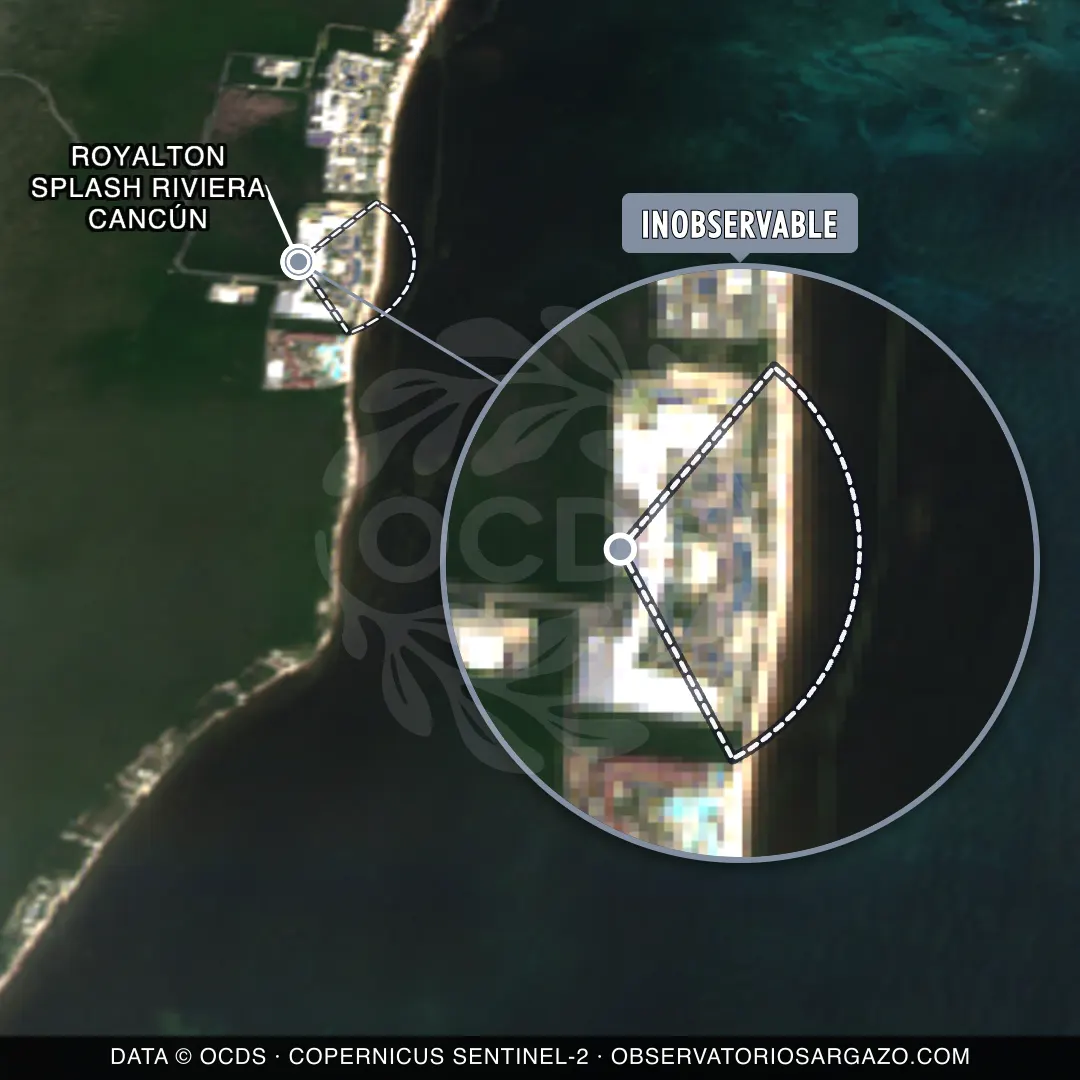 Estado del sargazo — Royalton Splash Riviera Cancún