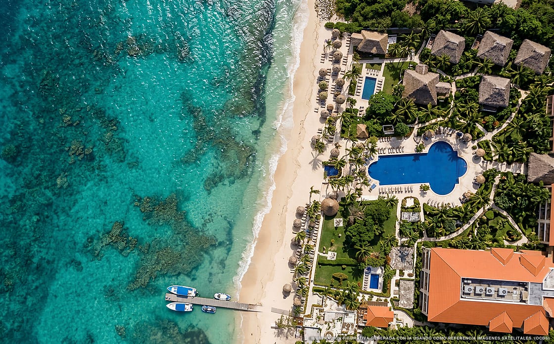 Ilustración aérea de Allegro Cozumel, Cozumel (playa Alegro), Caribe Mexicano
