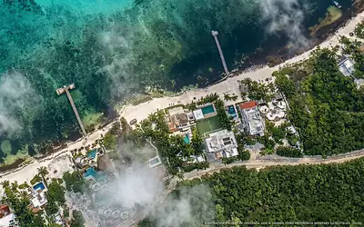Illustrazione aerea di Aparthotel Eeb Ti Kaan Tulum, Tulum (spiaggia Bahia Tulum Sur), Caraibi messicani