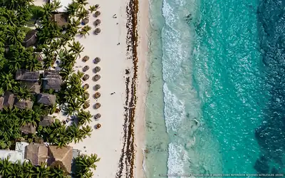 Illustrazione aerea di CASA ZABA, Tulum (spiaggia Playa Del Pueblo), Caraibi messicani