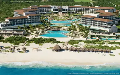 Ilustración aérea de Dreams Playa Mujeres, Isla Mujeres (playa Playa Mujeres), Caribe Mexicano