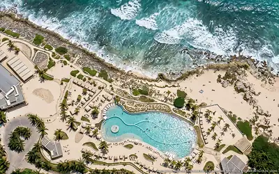 Illustration aérienne de Grand Palladium Select, Akumal (plage Kantenah), Caraïbes mexicaines