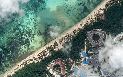 Illustration aérienne de Grand Riviera Princess, Playa del Carmen (plage Playa Xcalacoco), Caraïbes mexicaines