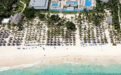 Illustrazione aerea di Hotel Riu Palace Mexico, Playa del Carmen (spiaggia Playacar), Caraibi messicani