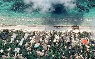 Illustrazione aerea di La Zebra Tulum, Tulum (spiaggia Playa Del Pueblo), Caraibi messicani