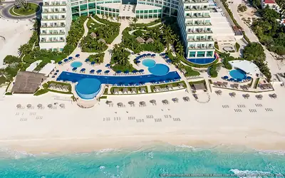 Illustrazione aerea di Live Aqua Cancún, Cancún (spiaggia Playa Marlin), Caraibi messicani