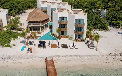 Illustration aérienne de Nerea Tulum, Tulum (plage Bahia Tulum Norte), Caraïbes mexicaines