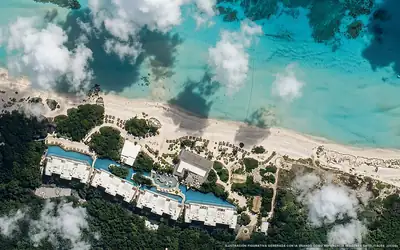 Illustrazione aerea di Palmaïa-The House of AïA, Playa del Carmen (spiaggia Playacar), Caraibi messicani