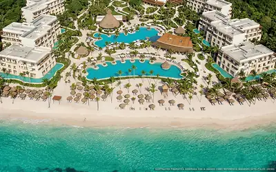 Illustrazione aerea di Secrets Akumal Riviera Maya, Akumal (spiaggia Akumal), Caraibi messicani