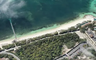 Ilustração aérea de The Ritz-Carlton Cancún, Cancún (praia Playa Med), Caribe Mexicano