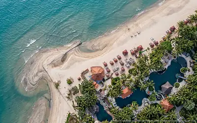 Illustrazione aerea di Zomay Beachfront Hotel Holbox, Holbox (spiaggia Holbox Centro), Caraibi messicani