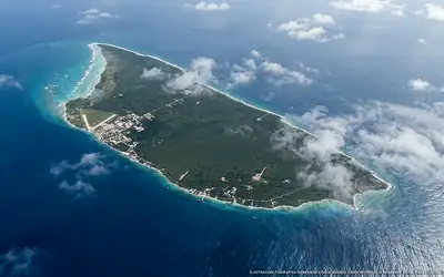 Illustration aérienne de la zone Cozumel, Caraïbes mexicaines